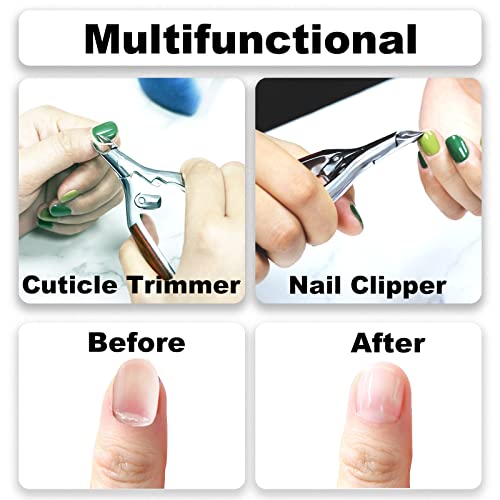 Cuticle Nippers Professional Cuticle Trimmer, Luxurious Wooden Handle Hang Nails Cuticle Cutter Remover Tools Alicate Para Uas for Pedicure Manicure, Stainless Steel