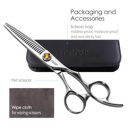 Thinning Shears for Hair Cutting Extremely Sharp Japan VG10 Steel Hairdressing Scissors for Barbers Salon Stylists CNC Craftsmanship Smoothing Cut Barber Scissors for Women Men (Blending Shear) Thinner 6.0 in