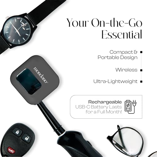 Mondano UV-C Toothbrush Sanitizer and Holder, Travel Case Cover Cap Midnight Black