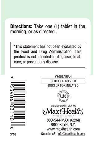Maxi Health Vitamin B6 Supplement – B6 Vitamins for Women & Men – Nervous System & Cardiovascular Wellness Support – Kosher, Vegan Pyridoxine HCl Tablets – 100 Count, Pack of 2 100 Count (Pack of 2)