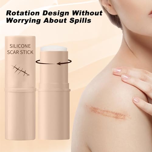 2pcs Scar Solutions Silicone Scar Stick, Made of 60% Silicone, Lightweight & Easy to Apply, Gentle on All Skin Types