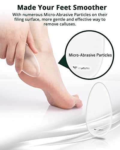 Glass Foot File, Callus Remover for Feet Foot Scrubber Dead Skin Remover with Nano Micro-Abrasive Particles, Foot Rasp Heel Scraper Hard Skin Remover Foot Care Pedicure Tool on Wet and Dry Feet Glass