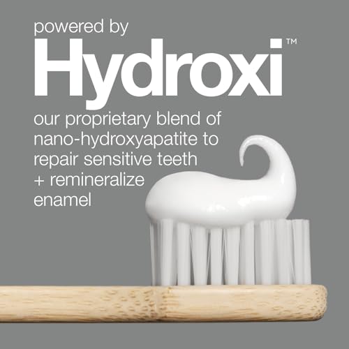 Davids Nano Hydroxi Toothpaste and 3-Pack Toothbrush Bundle, Remineralize Enamel, Sensitive Relief & Teeth Whitening - Antiplaque, Fluoride Free, SLS Free, Peppermint, 4oz