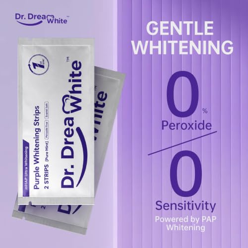 Dr.DreamWhite Purple Teeth Whitening Strips Pap & mHAP, 3-Pack (21 Uses) 14 Count (Pack of 3)