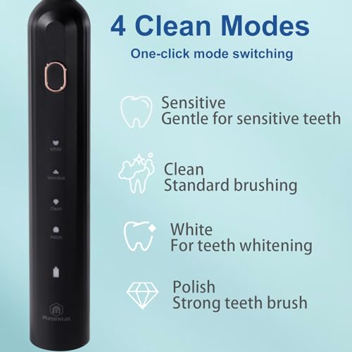 Electric Ultrasonic U-Shaped Toothbrush for Adults 360 Degree Deep Clean