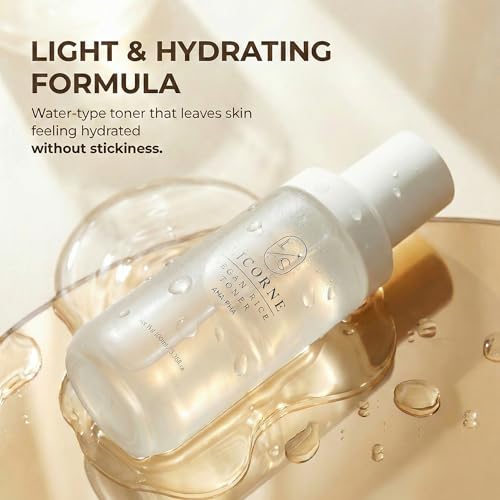 Licorne Vegan Rice Toner Korean Face Toner with Rice Water, Hydrating Milky Toner, K-Beauty Skincare for Smooth, Radiant-Looking Skin, 100ml 3.38 Fl Oz
