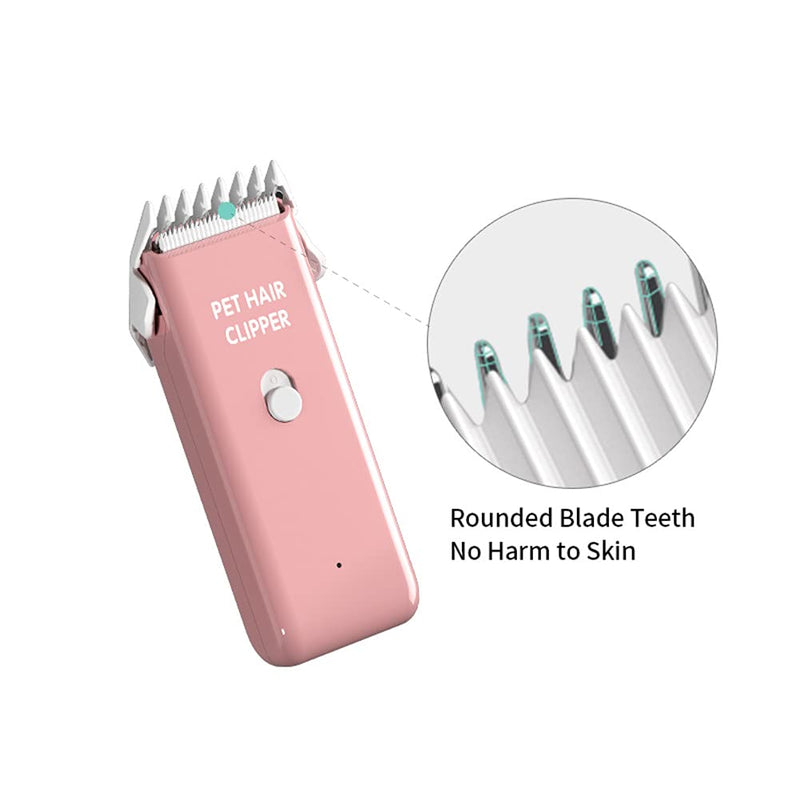 Dog Clippers,Quiet Washable USB Rechargeable Cordless Dog Grooming Kit,Electric Pets Hair Trimmers Shaver Shears for Dogs and Cats Pink - BeesActive Australia