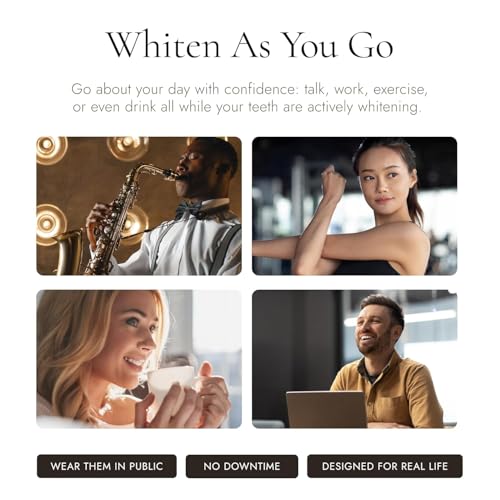 Sheer White! Teeth Whitening Strips – Professional Strength Formula Whitens Up to 5 Shades in 5 Days, Invisible No Slip Strips Mold to Teeth, Enamel Safe Formula, Whiten Anytime - Anywhere!