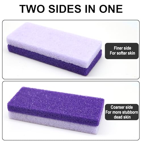 Foot Pumice Stone 2 Pack Pedicure Stone for Feet (Purple) Purple 1 Count (Pack of 2)