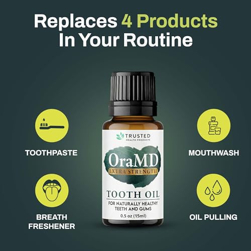 OraMD 4-in-1 Extra Strength Tooth Oil - Max Gum Disease Treatment (1 Pack) 1 Pack