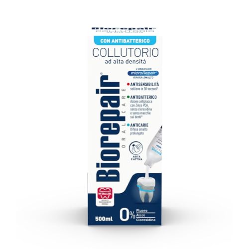 Biorepair: " Collutorio " Mouthwash with Antibacterical - 500ml/16.9 fl.oz [ Italian Import ]