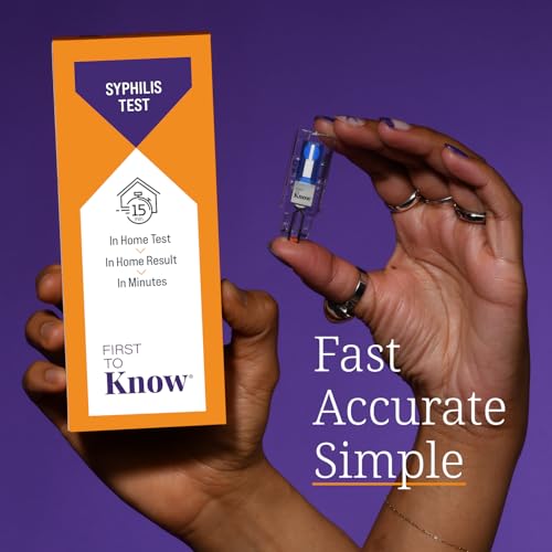 First To Know® Syphilis Test, in Home Fingerstick Blood Test with in Home Result in 15 Minutes, Discrete, Lab Accurate Testing (1 Test)