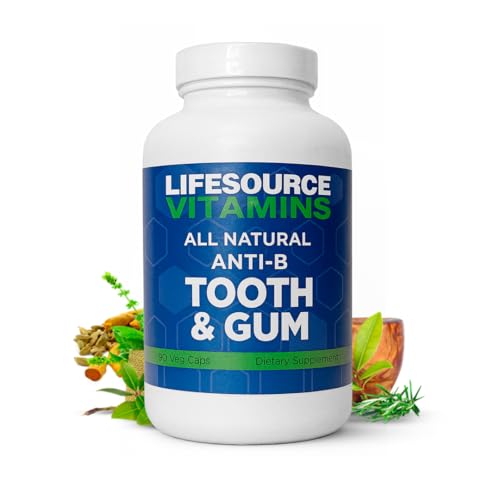 LifeSourceVitamins Tooth & Gum - Anti-B - Support - 90 Caps - Proprietary Formula - LVs, 1 Count (Pack of 1)
