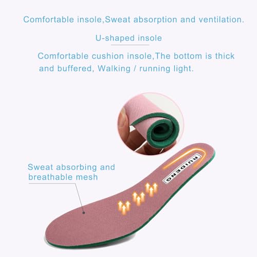 RUIDENG Platform Sneakers for Women Air Cushion | Walking Shoes Women Comfortable All Day | Thick Rocker Bottom 7.5 White