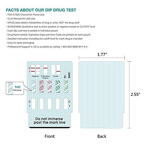 Easy@Home 5 Panel Instant Drug Test Kits - Testing Marijuana (THC), COC, OPI 2000, AMP, MET/mAMP- Urine Dip Drug Testing - #EDOAP-254-2 Pack 2 Count (Pack of 1) - BeesActive Australia