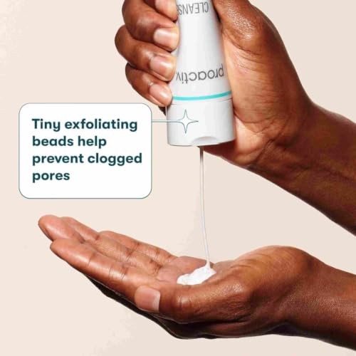 Proactiv Acne Cleanser - Benzoyl Peroxide Face Wash and Acne Treatment - Daily Facial Cleanser and Hyularonic Acid Moisturizer with Exfoliating Beads - 90 Day Supply, 6 Fl Oz 6 Ounce (Pack of 1)