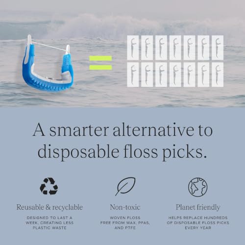 Slate Orthodontic Floss Head Refills, 20-Pack PFAS-Free nHa Woven Floss Ortho Floss Heads