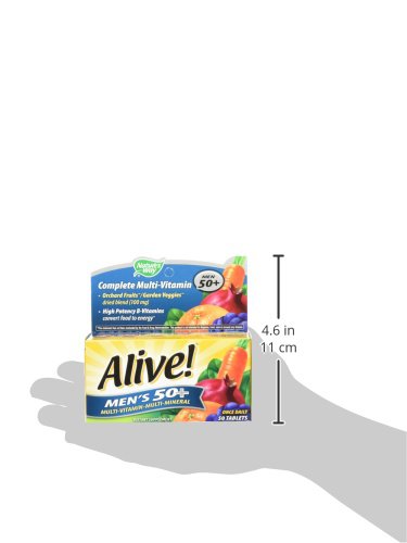 Nature’s Way Alive! Men’s 50+ Complete Multivitamin, High Potency B-Vitamins, 50 Tablets
