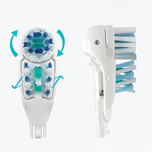 20Pcs Spinbrush Oral Toothbrush Replacements Heads Dual Cross Action Clean Attachments Sensitive Brush Refill Rotating Sets 3D White Fit for Oral B 4732 3733 4734 20 Pcs White