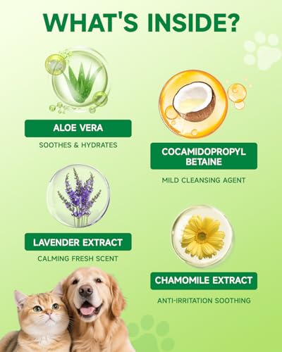 Eagou Diary Cat & Dog Ear Cleaner Gentle Cat & Dog Ear Cleaning Solution - Dog Calming Drops Anxiety and Stress Relief for Dogs
