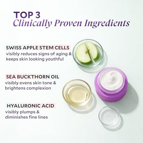 FIÈRA 24-Hour Rejuvenating Face Cream with Apple Stem Cells - Anti-Aging Moisturizer for Mature Skin, Day & Night Hydration, Improves Skin Tone, Texture, and Elasticity - 1.69 FL. OZ. / 50 ML 1-pack