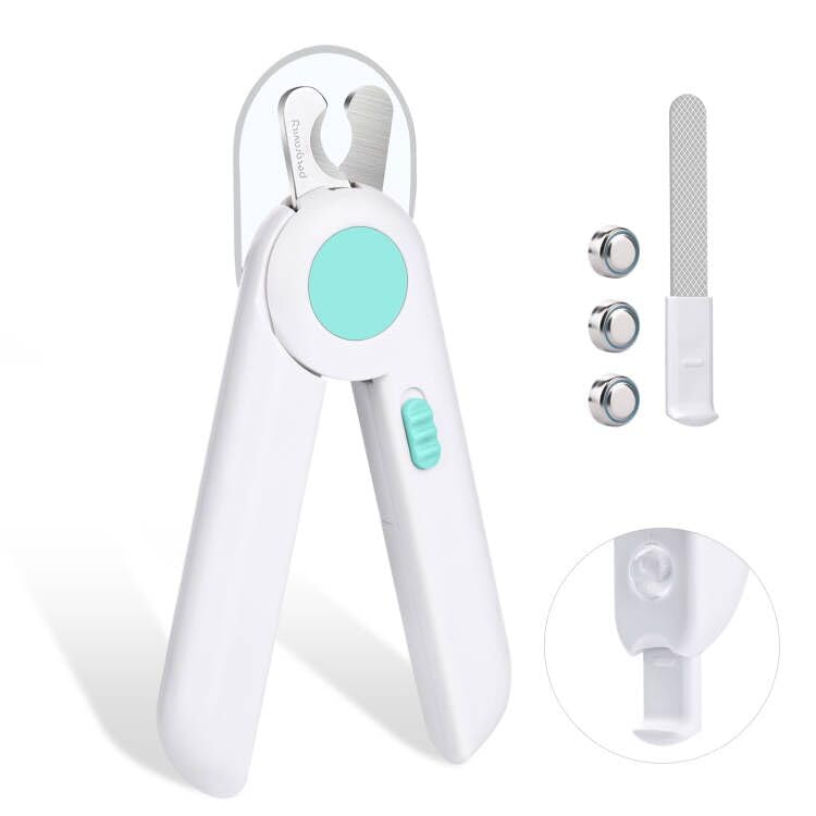 Adiwo nail clippers with LED light for dogs, cats, 2-in-1 claw scissors and dog nail grinder with nail file and splash-proof protection device for dogs, cats, rabbits and other pets - BeesActive Australia