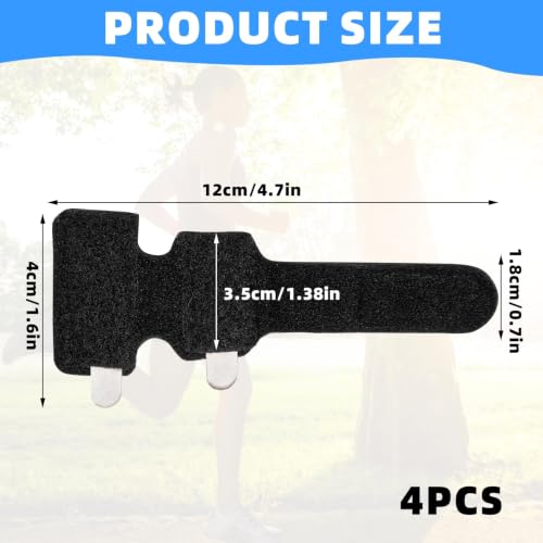 4PCS Hammer Toe Straightener, Toe Splints for Straightening, Hammer Toe Corrector for Women, Hammertoe Straightener with 2 Aluminum Plate, Toe Straighteners for Curled Toes, for Walking& Rest(Black) Black 4