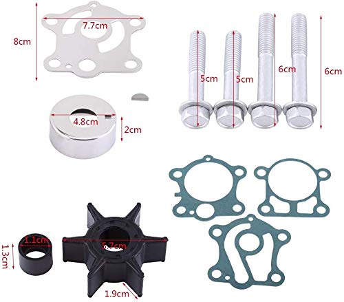 6H4-W0078-A0-00 Water Pump Impeller Repair Kit Replacement For Yamaha Outboard 25 40 50 HP C25 P50 Pro50 2 Stroke Boat Motor Engine Parts Sierra 18-3429 6H4-W0078-01-00 6H4-W0078-00-00
