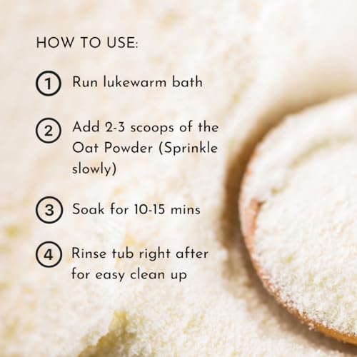 Oatmeal Baby Bath Powder for Eczema by Irene Organics - Colloidal Oatmeal for Soothing Treatment of Eczema, Diaper Rash, Dry Skin, Itching and Irritation - Moisturize and Sooth Baby and Toddler Skin 1 pack