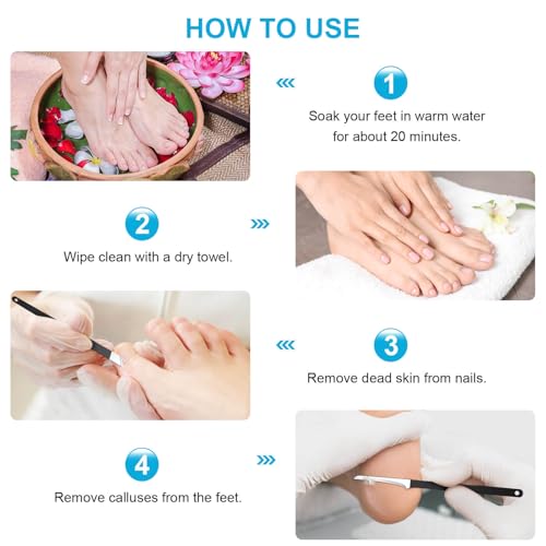 6Pcs Pedicure Knife Set, Professional Foot Knife with A Storage Box, Ingrown Toenail Removal Kit, Foot Care Tools Hard Dry Skin Remover for Hand Feet