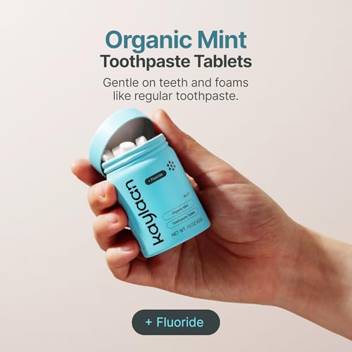 Mint Strawberry Toothpaste Tablets with Fluoride Bundle - for Adults, Toddlers, and Kids Toothpaste Teeth Whitening Travel Sensitive SLS Free - 2 Bottles, 180 Tablets Total