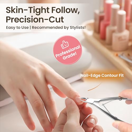 THRAU Cuticle Trimmer for Manicure and Pedicure