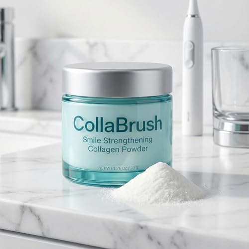 Collabrush Collagen Powder, Collagen+Hydroxyapatite Gum Toothpaste Care Powder, Smile Strengthening CollagenPowder, Protect Gum & Enamel Care
