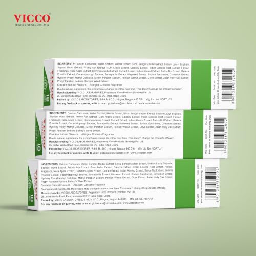 Vicco Vajradanti Fennel Ayurvedic Herbal Toothpaste - 70 Year Legacy of Ayurveda, with 18 Ayurvedic Herbs & Barks, Fluoride-Free - 7 oz (3 Pack)