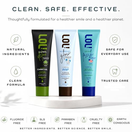 LOL! Total Care System for Adults – 3-Phase Fluoride Free Oral Care Routine with Detox, Nano Hydroxyapatite, Pap+ Whitening, Probiotics & Fresh Breath Support