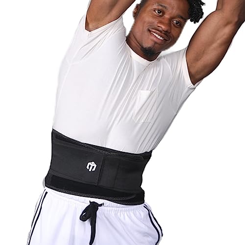 MOTEK Back Support Brace for Men & Women (Large 36-48") | Breathable Material, Lightweight Support, Dual Adjustable Straps | Lower Back Pain Relief | Lumbar Support Large (36-48")