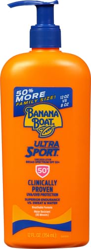 Banana Boat Sport Ultra SPF 50 Sunscreen Lotion, 12oz | Banana Boat Sunscreen SPF 50 Lotion, Oxybenzone Free Sunscreen, Sunblock Lotion Sunscreen, Family Size Sunscreen, 12oz 12 Fl Oz (Pack of 1) Sport Lotion SPF 50 - BeesActive Australia