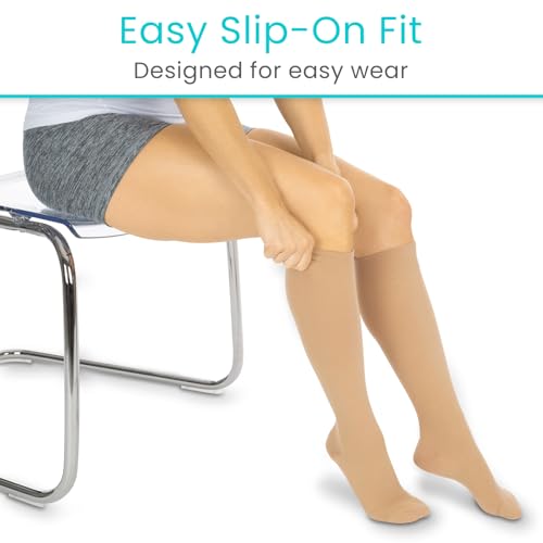 Vive 30-40 mmHg Compression Socks for Women & Men, Knee-High - Medical X-Large