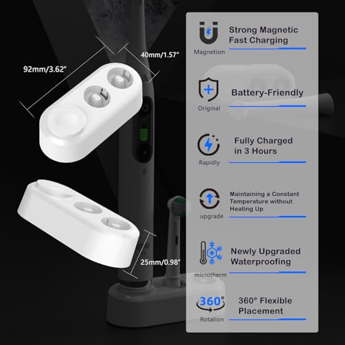 Magnetic Charger for Oral-B iO Series 7/8/9/10 Electric Toothbrush