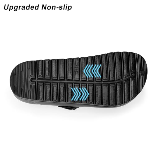 ZXT Arch Support Work Clogs Slip Resistant Shoes for Chef Nurse 6 Women/4 Men Black