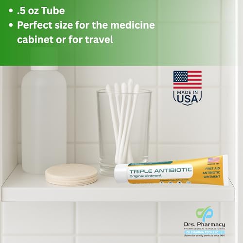 Triple Antibiotic First Aid Ointment – Soothing Skin Support for Minor Wound Care, 0.5 oz, Made in USA