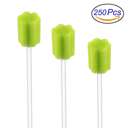 250PCS Disposable Oral Swabs,Sterile Dental Sponge for Mouth & Gum Cleaning 250 Pack