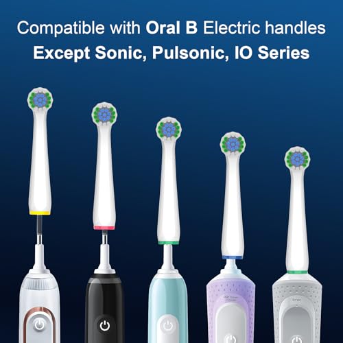Replacement Heads Compatible with Oral B Pro 1000/500/Genius x/Smart 1500 Electric Toothbrush, 8Pcs Precision Refills for Sensitive Care, 8Pcs Cross Clean for Deep Clean (White) White 16 Count (Pack of 1)