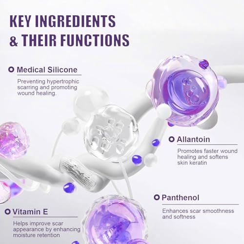 Silicone Scar Cream Scar Gel - Advanced Scar Removal Cream for Surgical Scars, Stretch Marks, Acne, C-Section, Keloids, Old & New Scars Scar Treatment from Body & Face, 35g (1.23Oz) Large