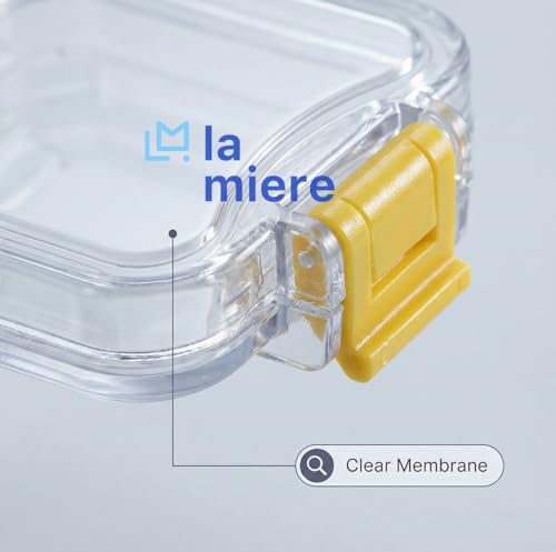 LA MIERE 12 Counts Dental Crown and Bridge Pillow Box with Secure Clasp | Transparent Membrane Film Showcase Tooth Box