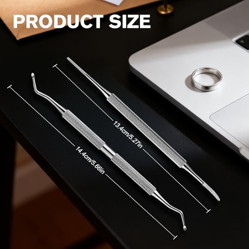 FERYES Professional Ingrown Toenail Tool | 2-in-1 Surgical Stainless Steel File & Lifter | Home Pedicure Tool for Nail Cleaner & Removal