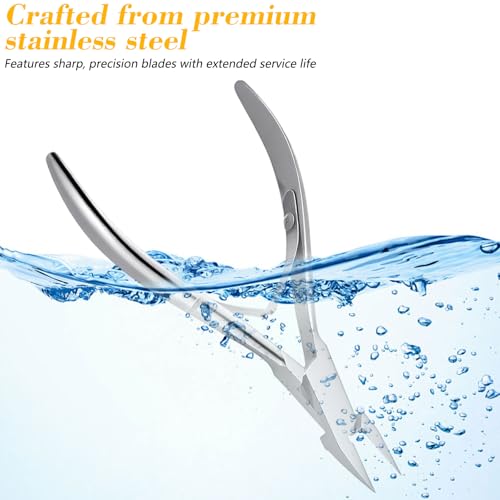 Ingrown Toenail Clipper, Straight Blade Toenail Clippers for Seniors Thick Nails Stainless Steel Ingrown Nail Clipper Ultra-Slim 16mm Blade Cuticle Cutters for Seniors Men Women Seniors