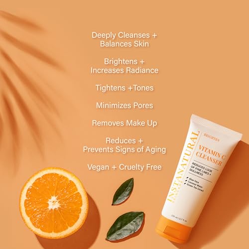 InstaNatural Vitamin C Cleanser Face Wash: Brightening, 6.7 Fl Oz