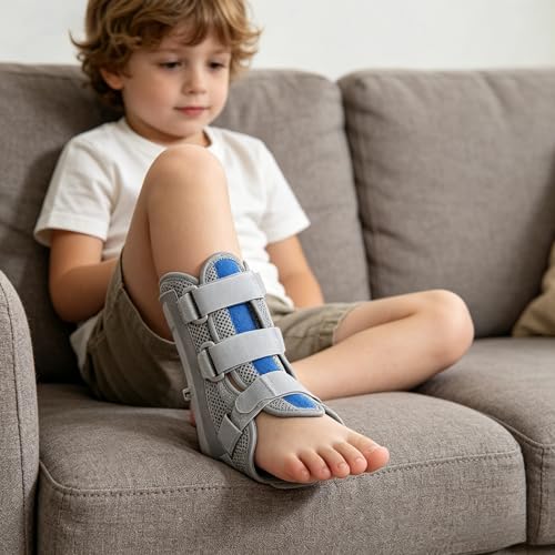 Kids Pediatric Ankle Brace, Neoprene Ankle Splint with Adjustable Straps, Universal Fit, Lightweight Support (Large) Large