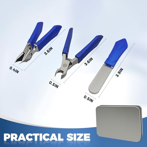 Wide Jaw Anti-Splash Eagle Beak Nail Clippers Set for Thick & Ingrown Toenails, Ultra Sharp Stainless Steel Nail Cutters with Cuticle Scissors & Nail File, Non-Slip Handle for Men, Women & Seniors